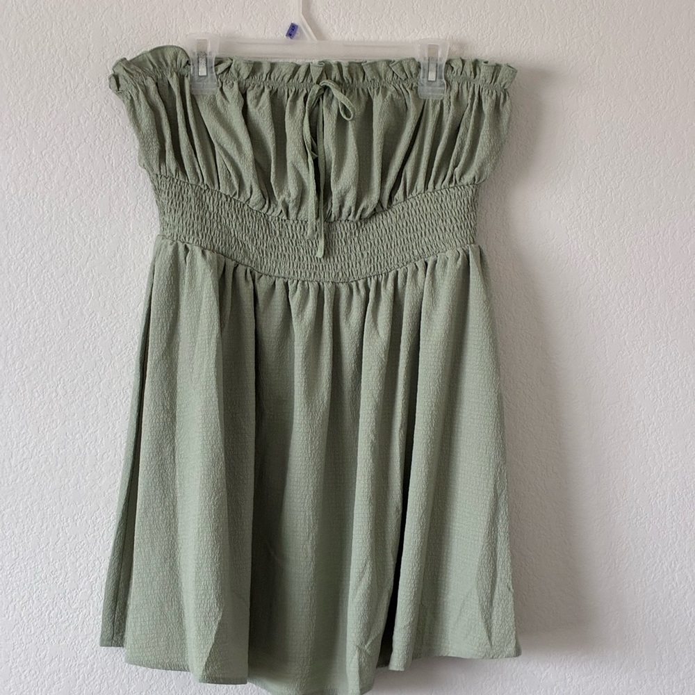 Green Off-Shoulder Dress